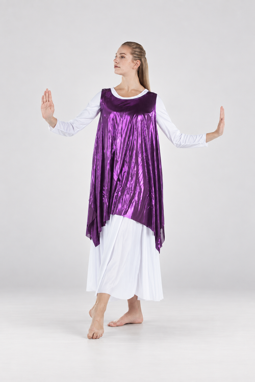 Shiny Layered Dance Tunic Tank Pullover (dress not included）