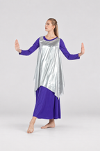 Shiny Layered Dance Tunic Tank Pullover