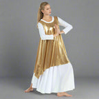 Celebration of Spirit Drapey Praise Dance Tunic Tank Pullover - Gold
