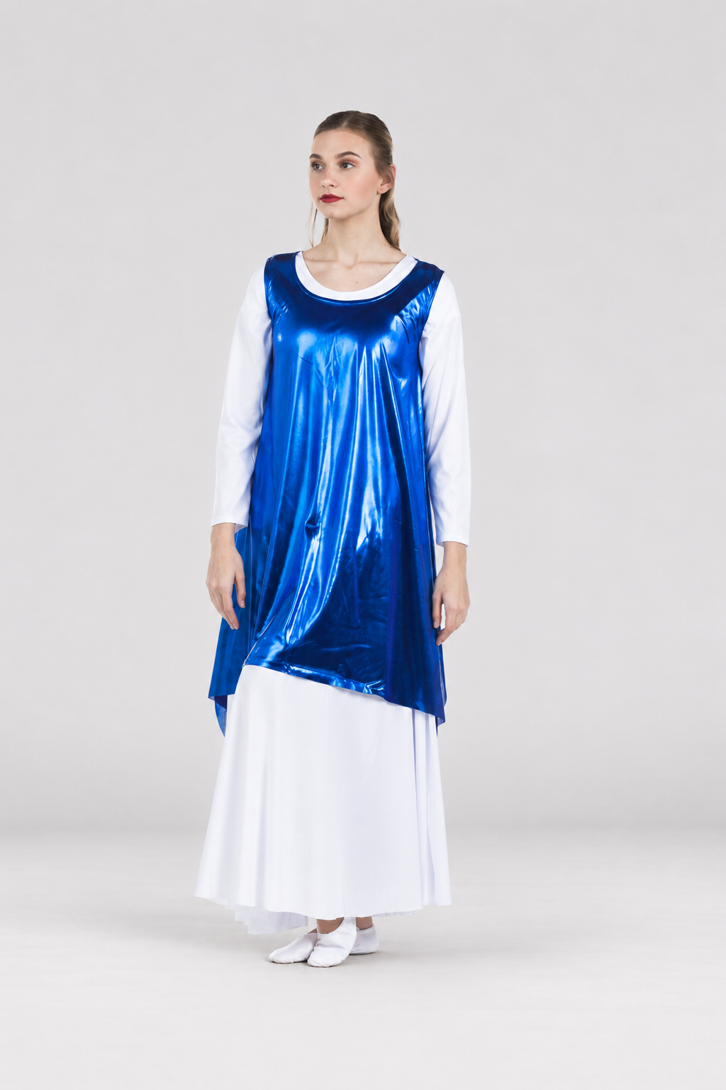 Shiny Layered Dance Tunic Tank Pullover (dress not included）