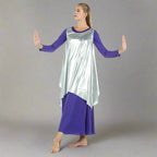 Celebration of Spirit Drapey Praise Dance Tunic Tank Pullover - Silver