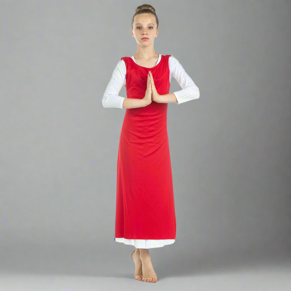 Child Worship Dance Tunic with Side Slits (white dress not included)