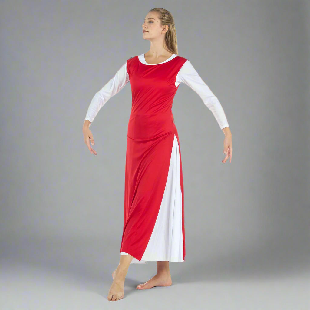 Tunic Worship Dance with Side Slits (white dress not included)