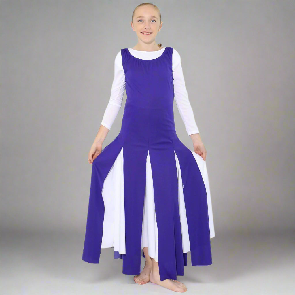 Danzcue Child Praise Dance Paneled Tunic (white dress not included)