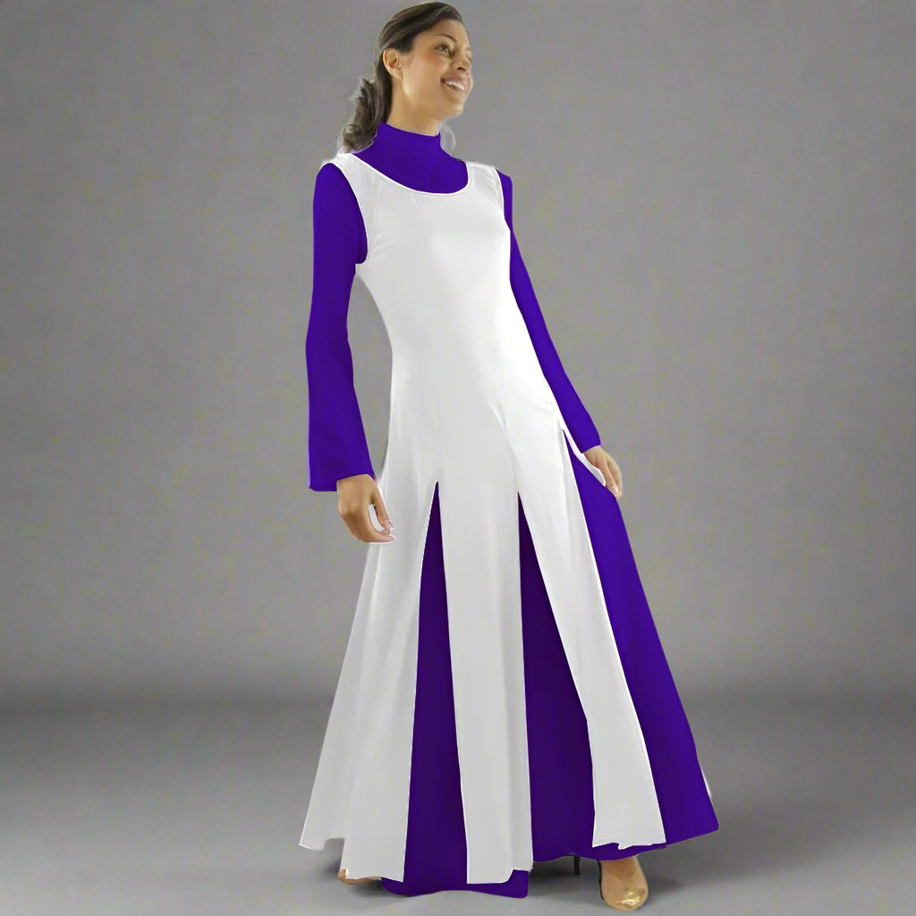 Danzcue Praise Dance Paneled Tunic (white dress not included) - White