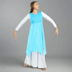 Danzcue Praise Dance Pullover Vest - Aqua Blue