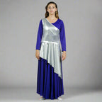 Danzcue Asymmetrical Praise Dance Tunic (dress not included) - Silver