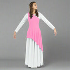Danzcue Asymmetrical Praise Dance Tunic (dress not included) - Pink