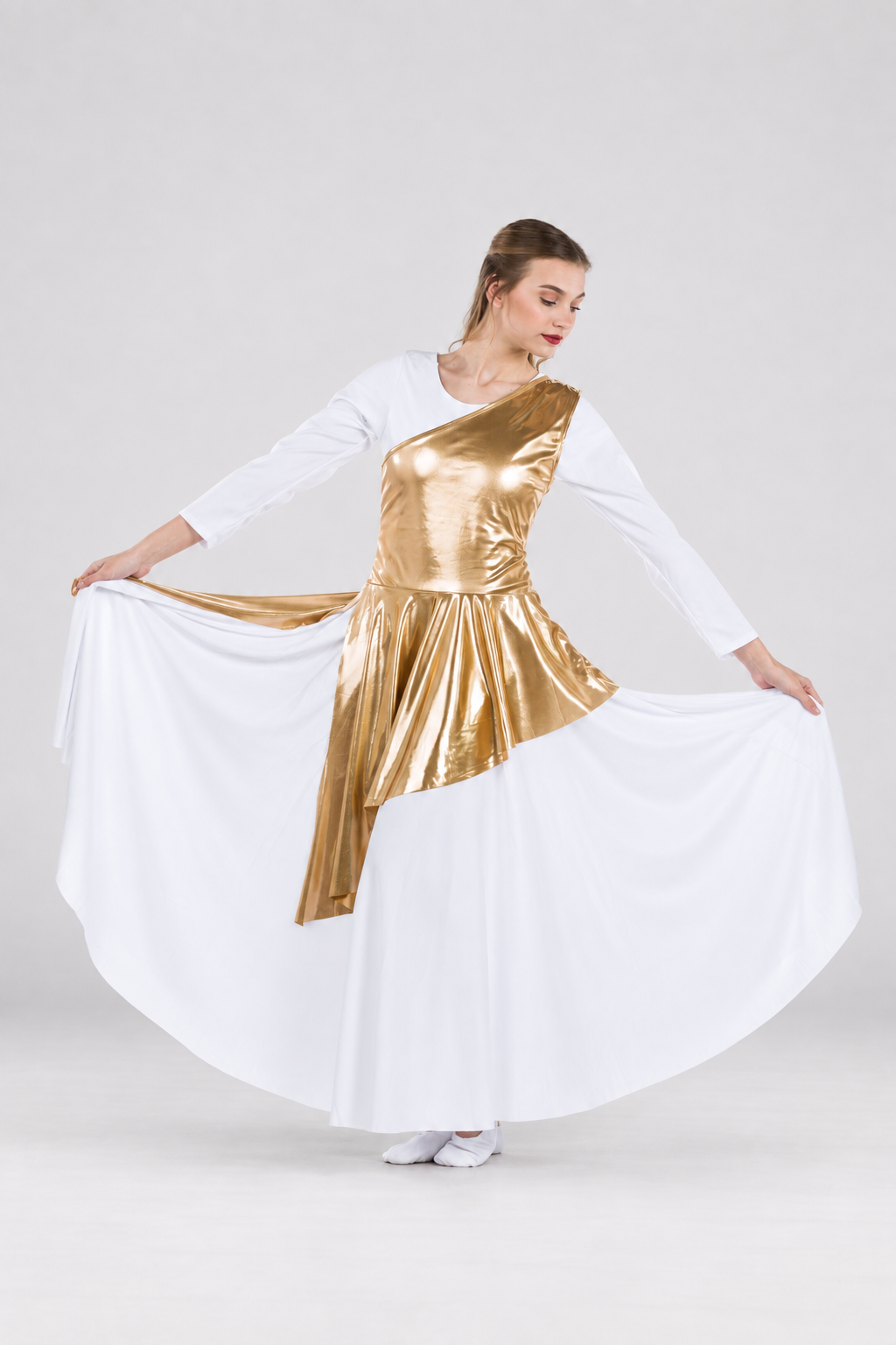 Diagonal Cut Flowy Dance Tunic (dress not included)