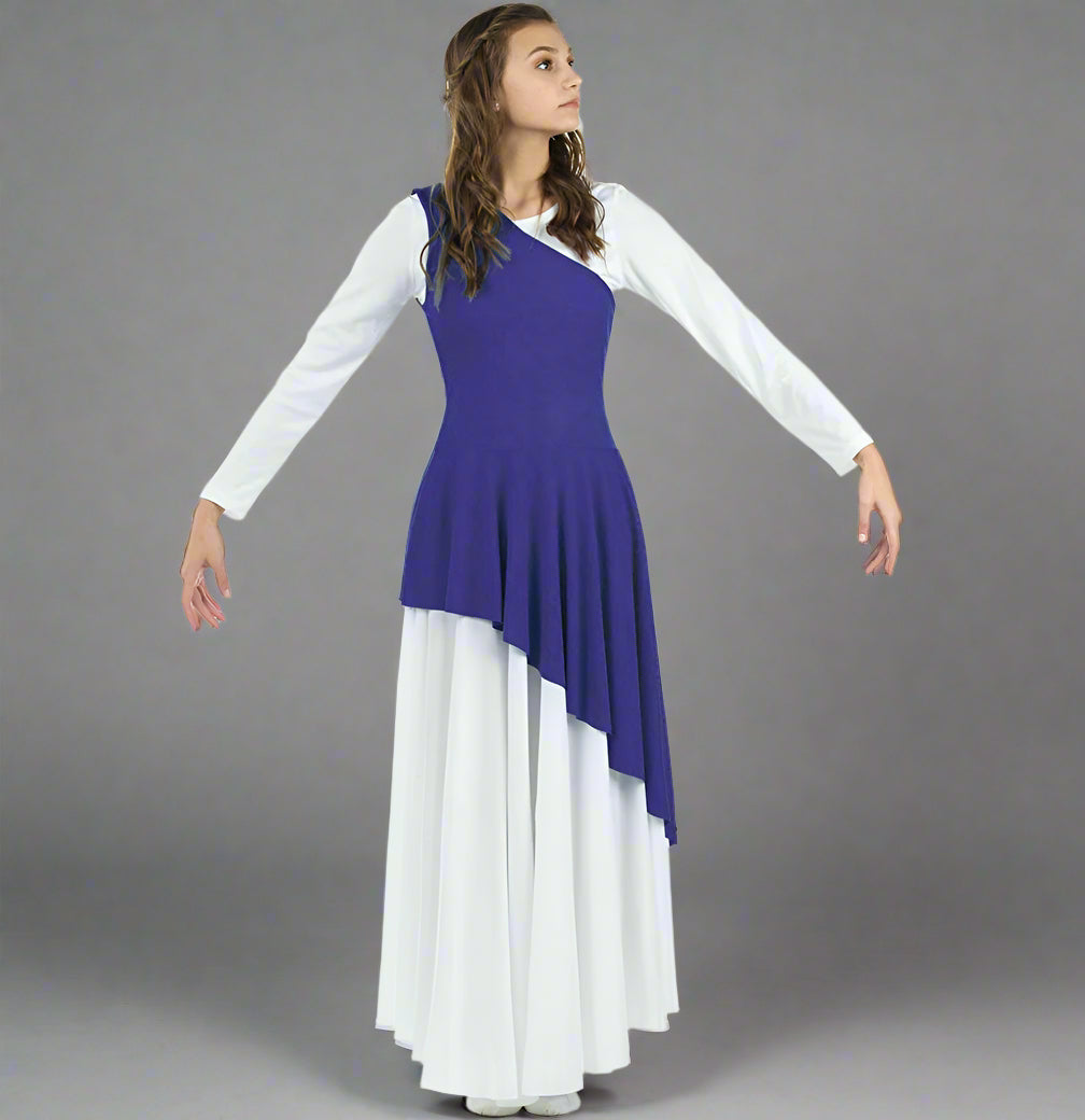 Diagonal Cut Flowy Dance Tunic (dress not included)