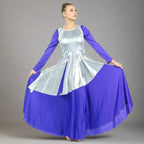 Danzcue Asymmetrical Metallic Praise Dance Tunic - Silver