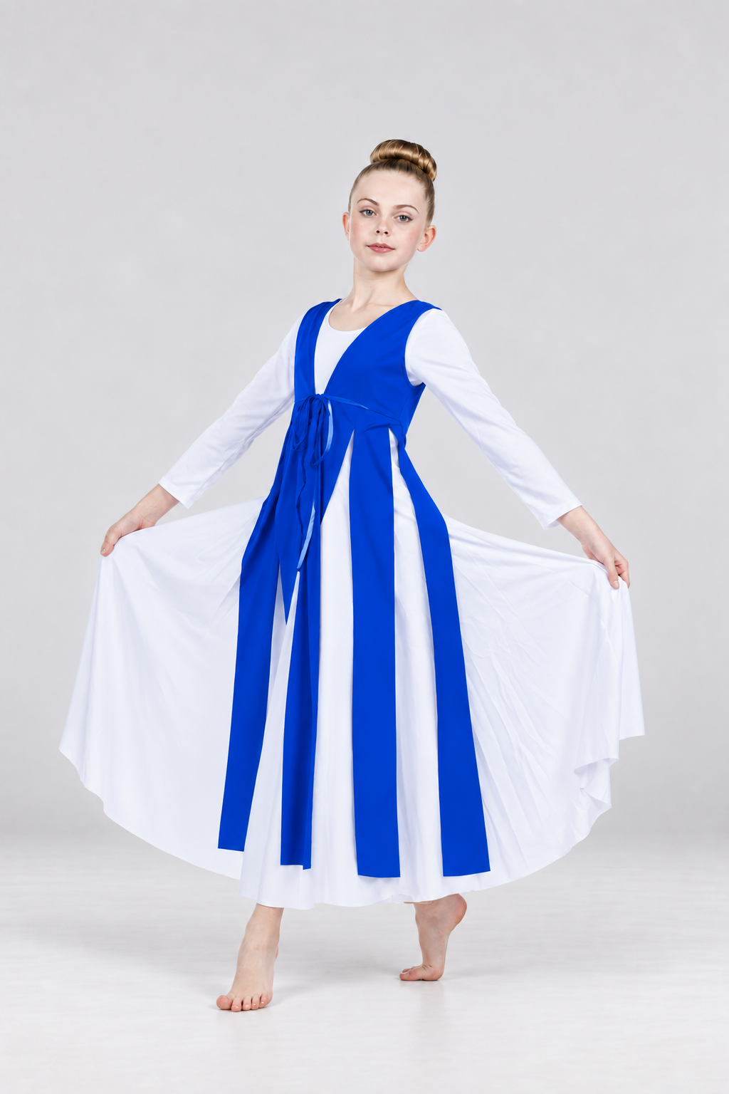 Child Front Tie Split Sleeveless Tunic