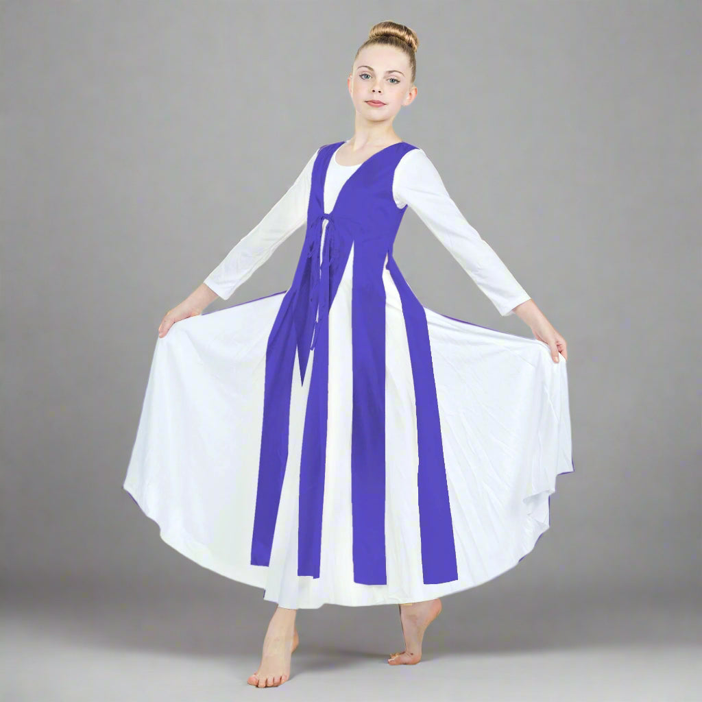 Danzcue Worship Dance Streamer Tunic (Dress not Included) - Deep Purple