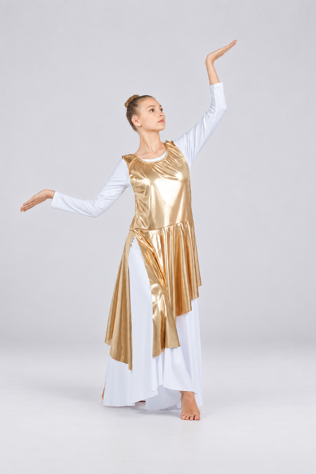 Asymmetrical Metallic Tunic