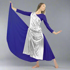 Danzcue Worship Dance Tunic with Side Slits(white dress not included) - Silver