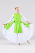 Girls' Sleeveless Split Hem Praise Dance Tunic