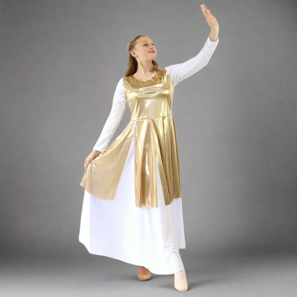 Danzcue Worship Dance Streamer Tunic - Gold