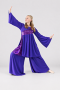 Flared Sleeve Sequin Dance Top