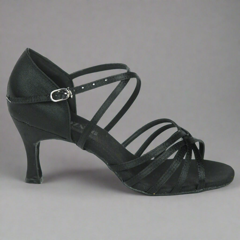 Danzcue Women's Straps Satin Ballroom Dance Shoes
