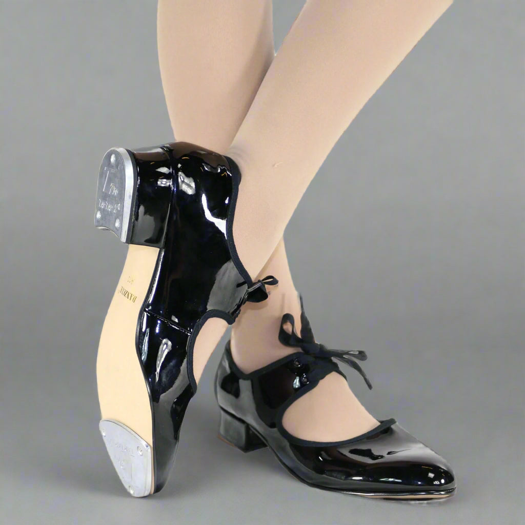 Danzcue Adult Patent Flexible Tap Shoes