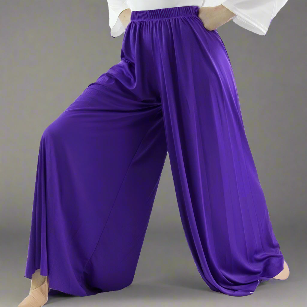 Flowy Split Hem Wide Leg Palazzo Pants