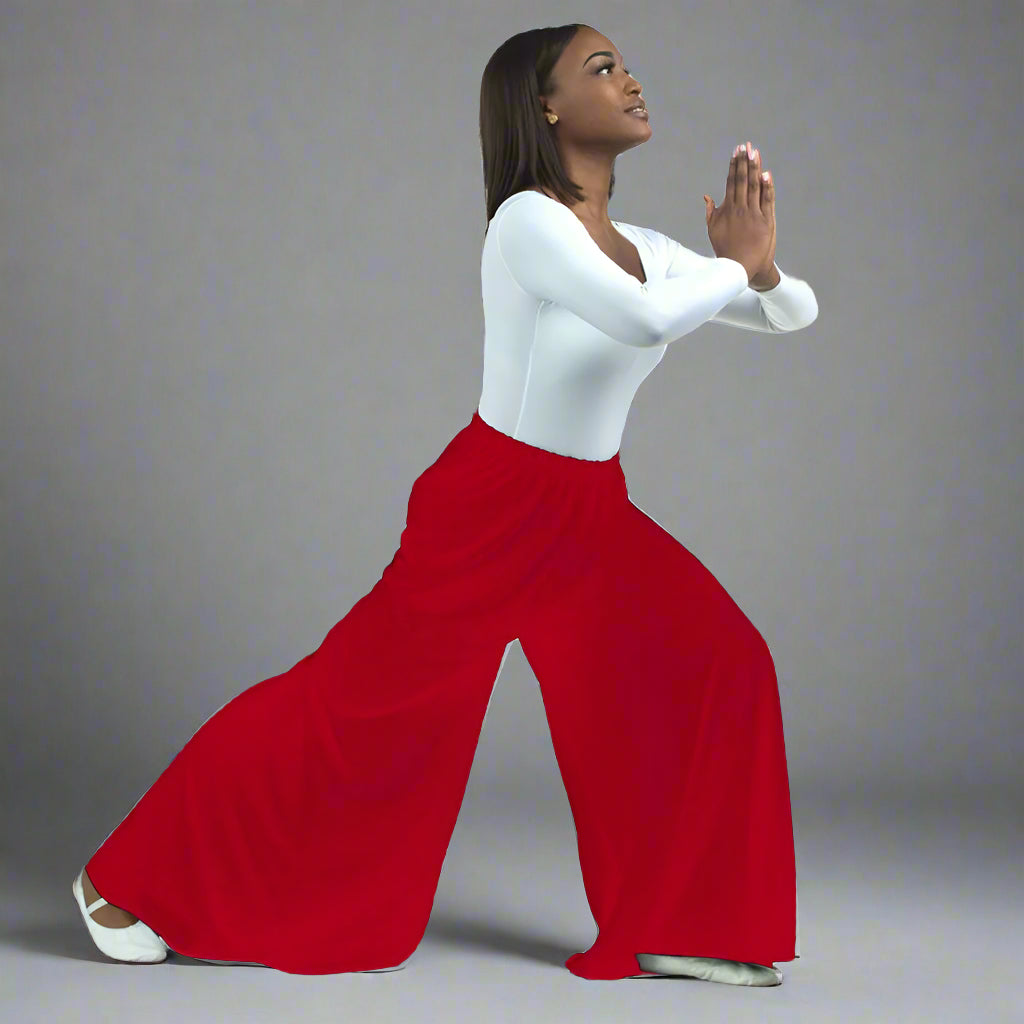 Flowy Split Hem Wide Leg Palazzo Pants