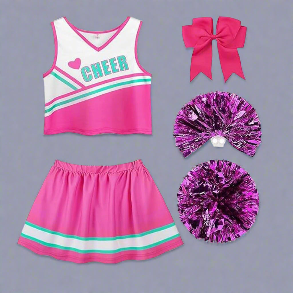 Child Sweetheart Cheerleader Uniform Costume
