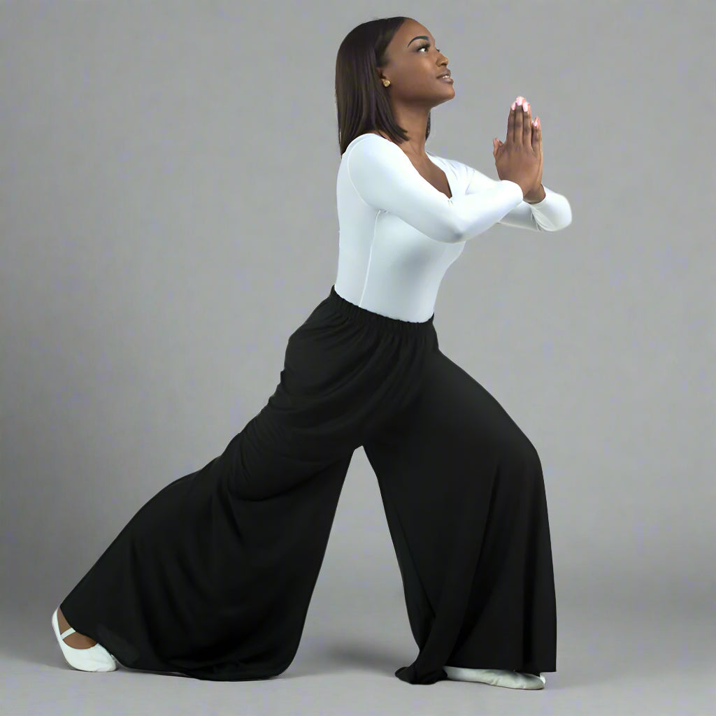 Flowy Split Hem Wide Leg Palazzo Pants