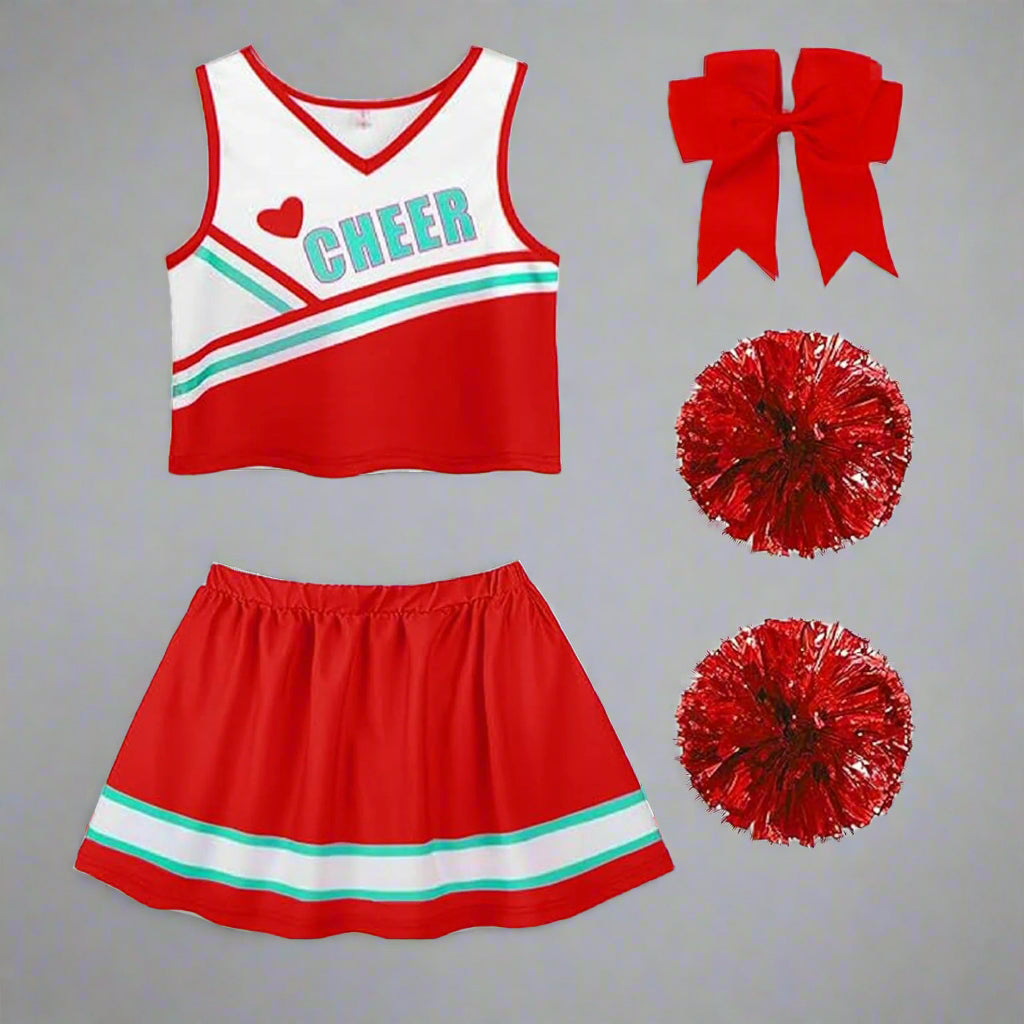 Child Sweetheart Cheerleader Uniform Costume