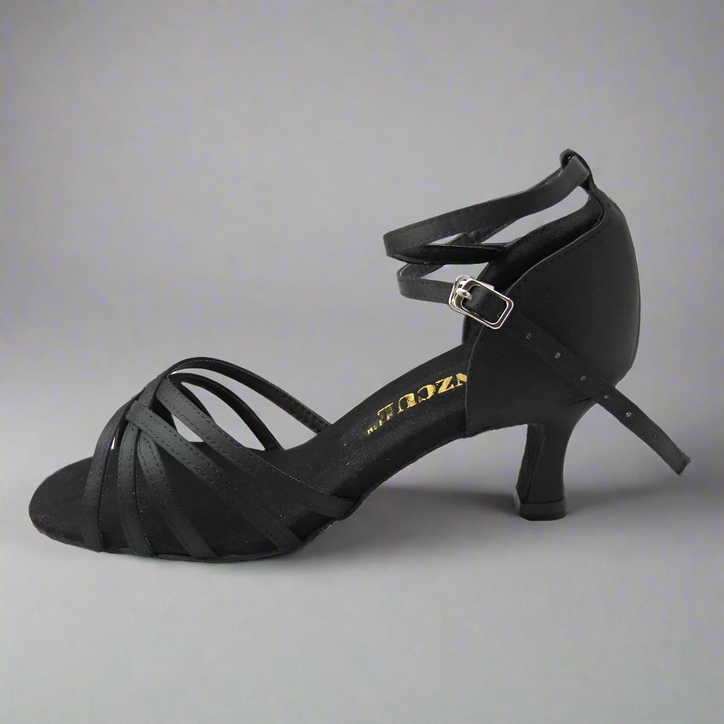 Danzcue "Stella" Satin Open Toe Ballroom Shoes