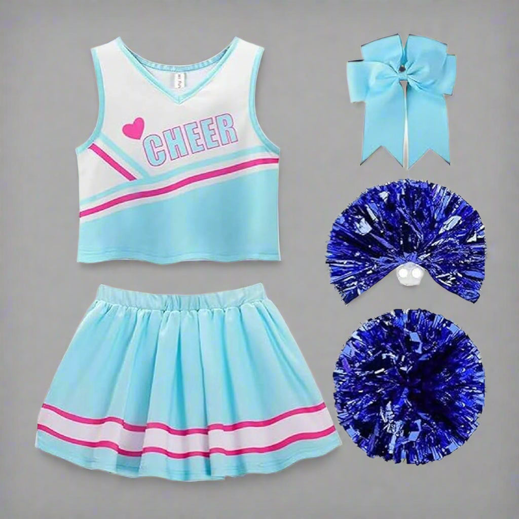 Child Sweetheart Cheerleader Uniform Costume