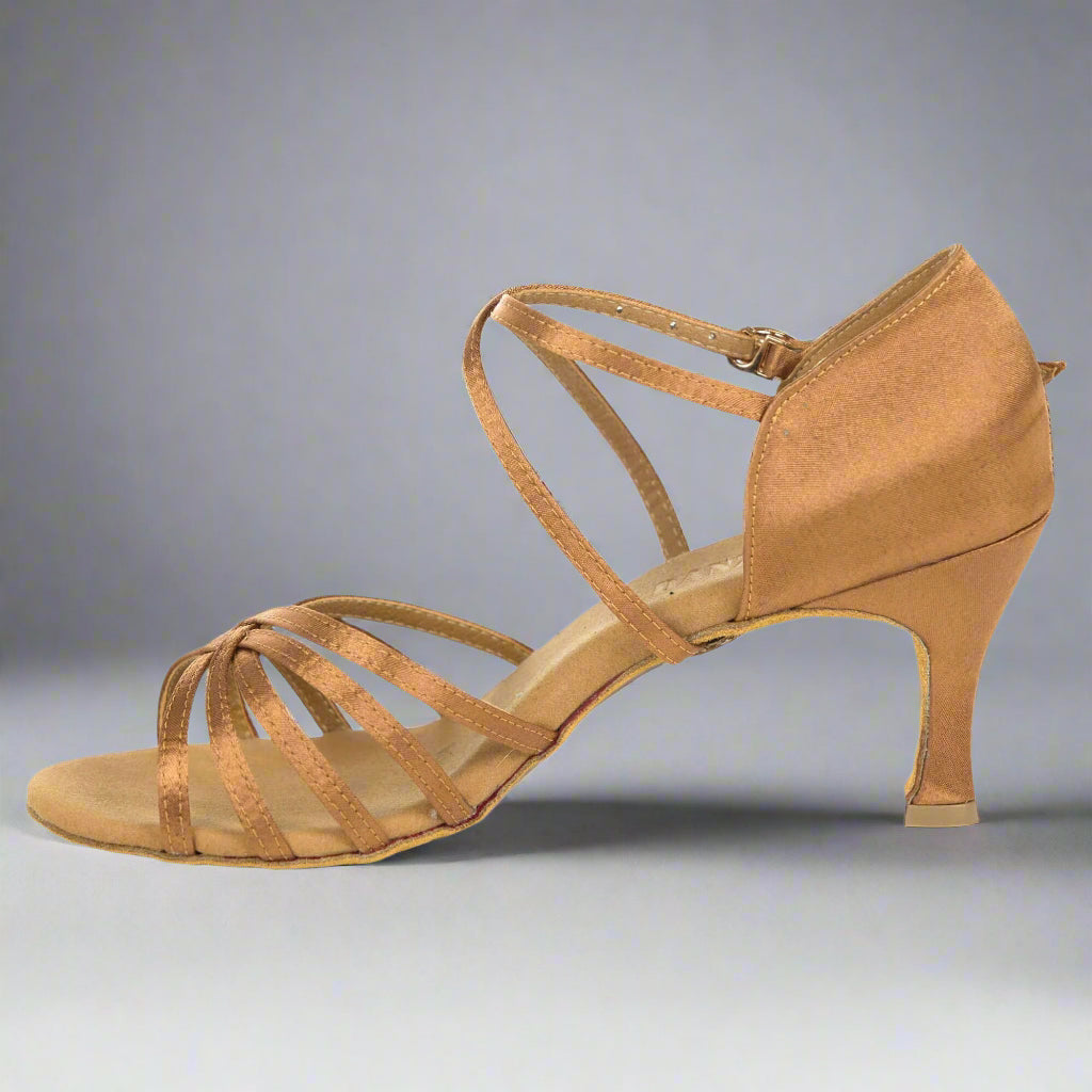 Danzcue Women's Straps Satin Ballroom Dance Shoes