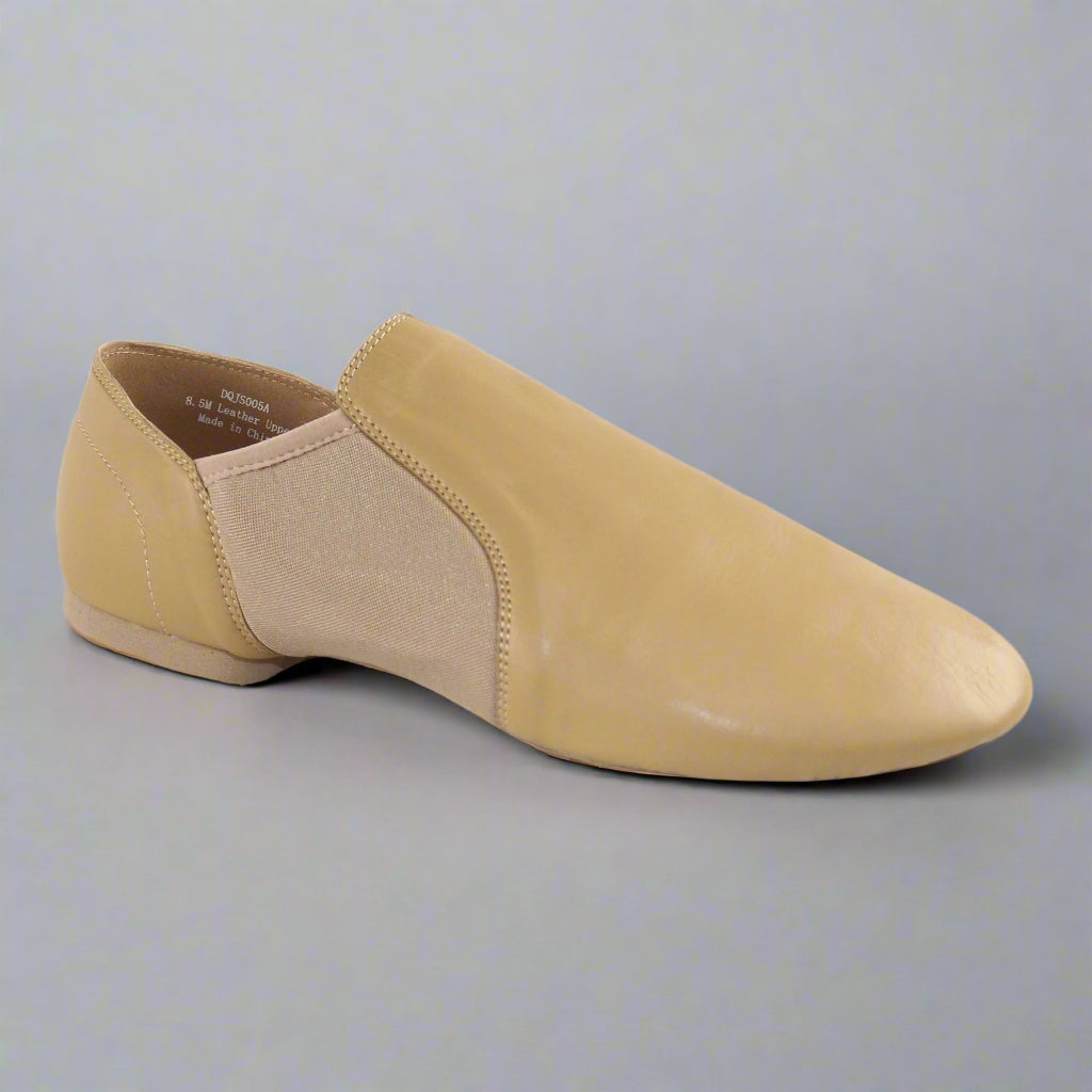 Danzcue Adult Leather Upper Slip-On Jazz Dance Shoes