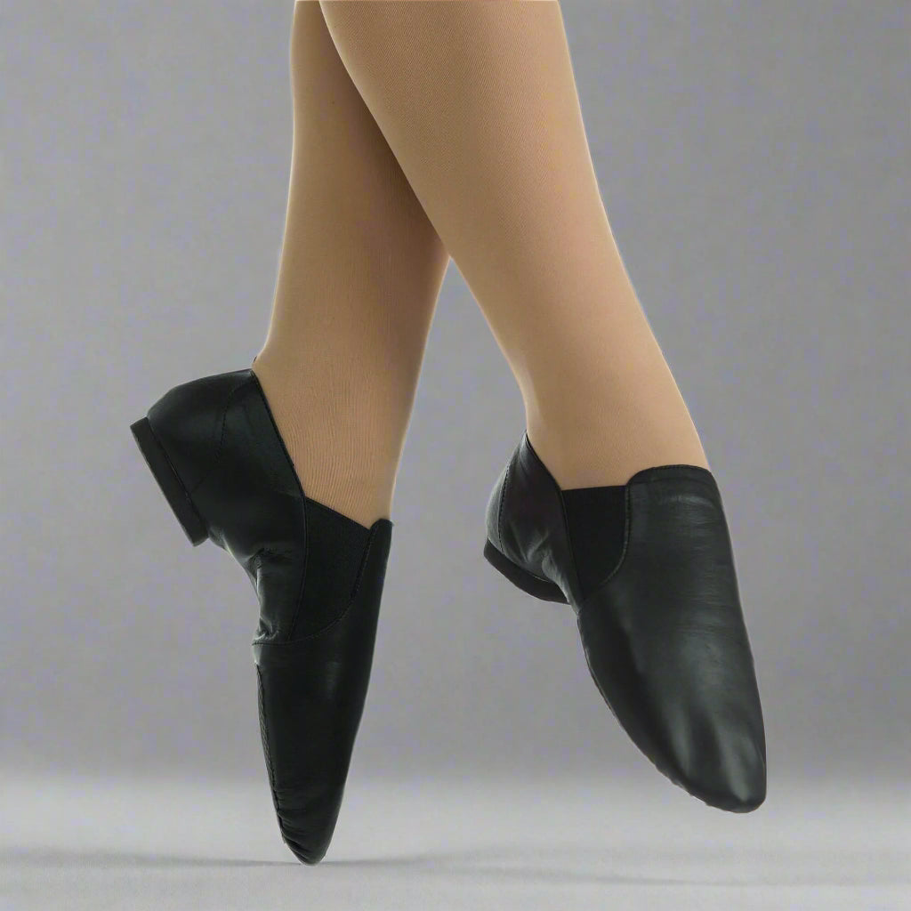 Danzcue Adult Dance Leather Jazz Bootie Shoes