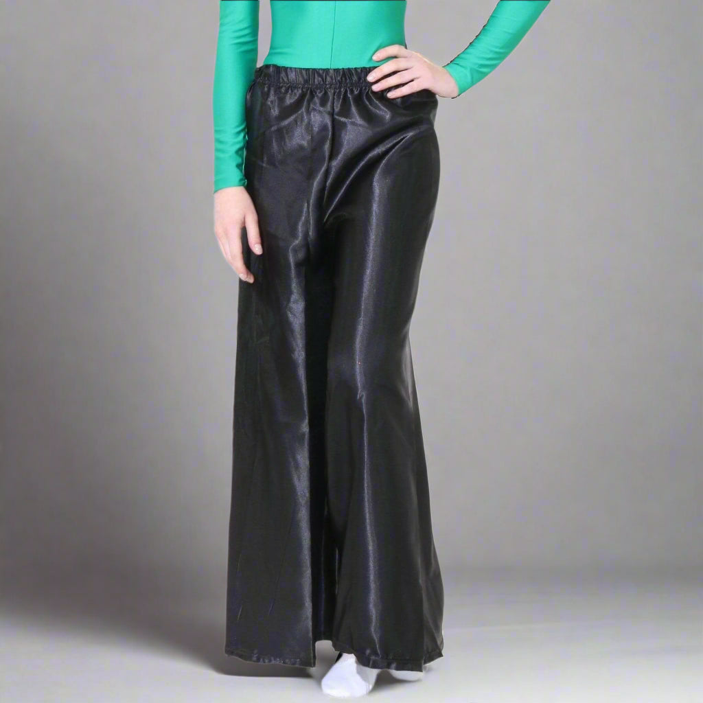 Shiny Flowy Wide Leg Dance Pants