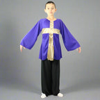 Danzcue Worship Praise Dance Cross Pullover Top - Deep Purple-Gold