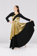 Metallic Asymmetrical Sleeveless Dance Tunic