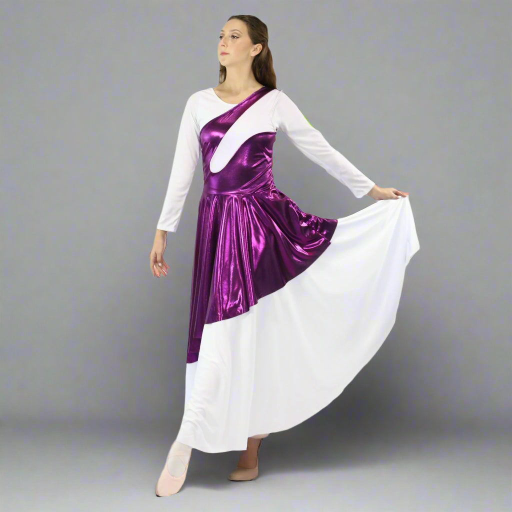 Metallic Asymmetrical Sleeveless Dance Tunic (dress not included)
