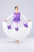 Child Watercolor Ombre Chiffon Dance Tunic