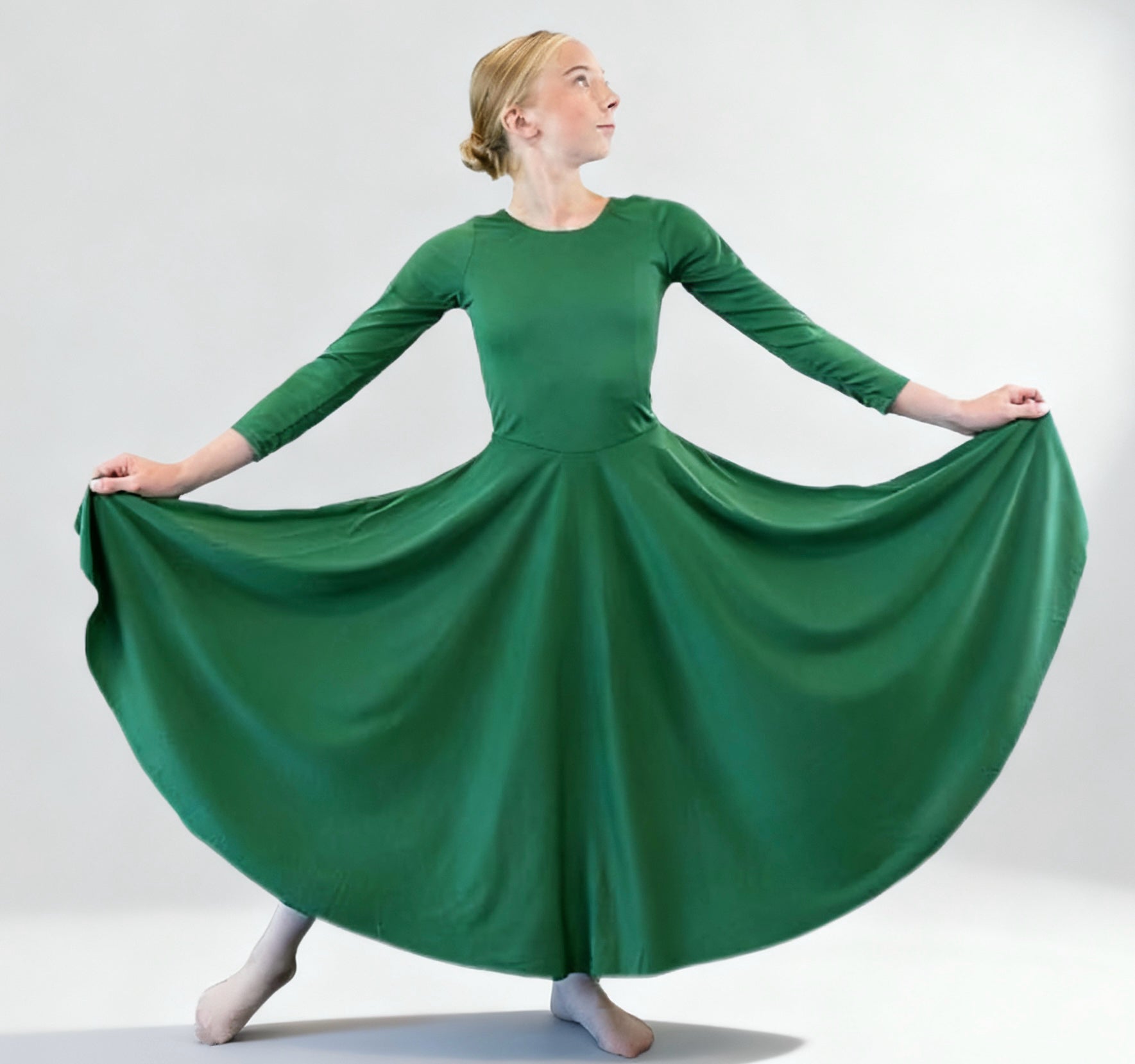 Child Solid Long Dance Dress