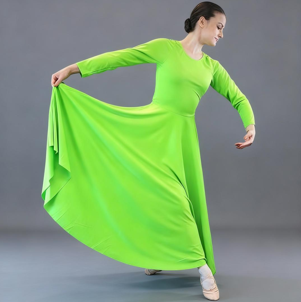 Solid Long Dance Dress