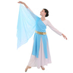 Metallic Chest Chiffon Overlay Dance Top (dress not included)