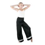 Child Metallic Hem Trim Wide Leg Dance Pants