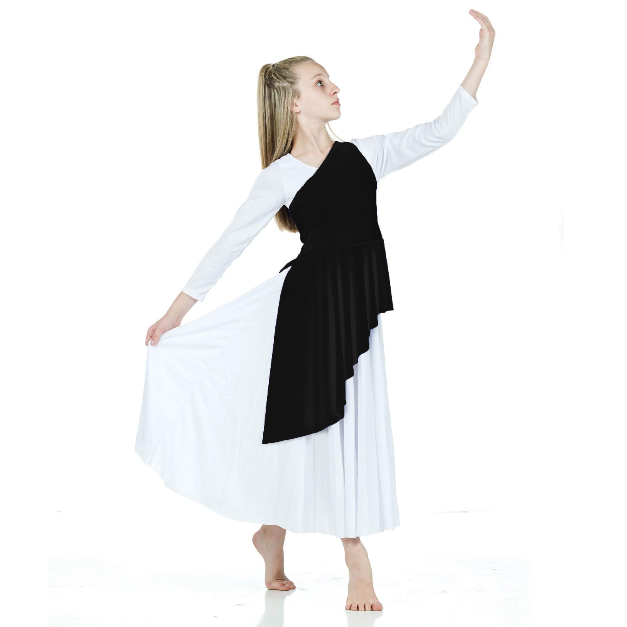 Child Diagonal Cut Flowy Dance Tunic (dress not included)