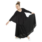 Child Layered Flowy Long Sleeve Pullover (black dress not included)