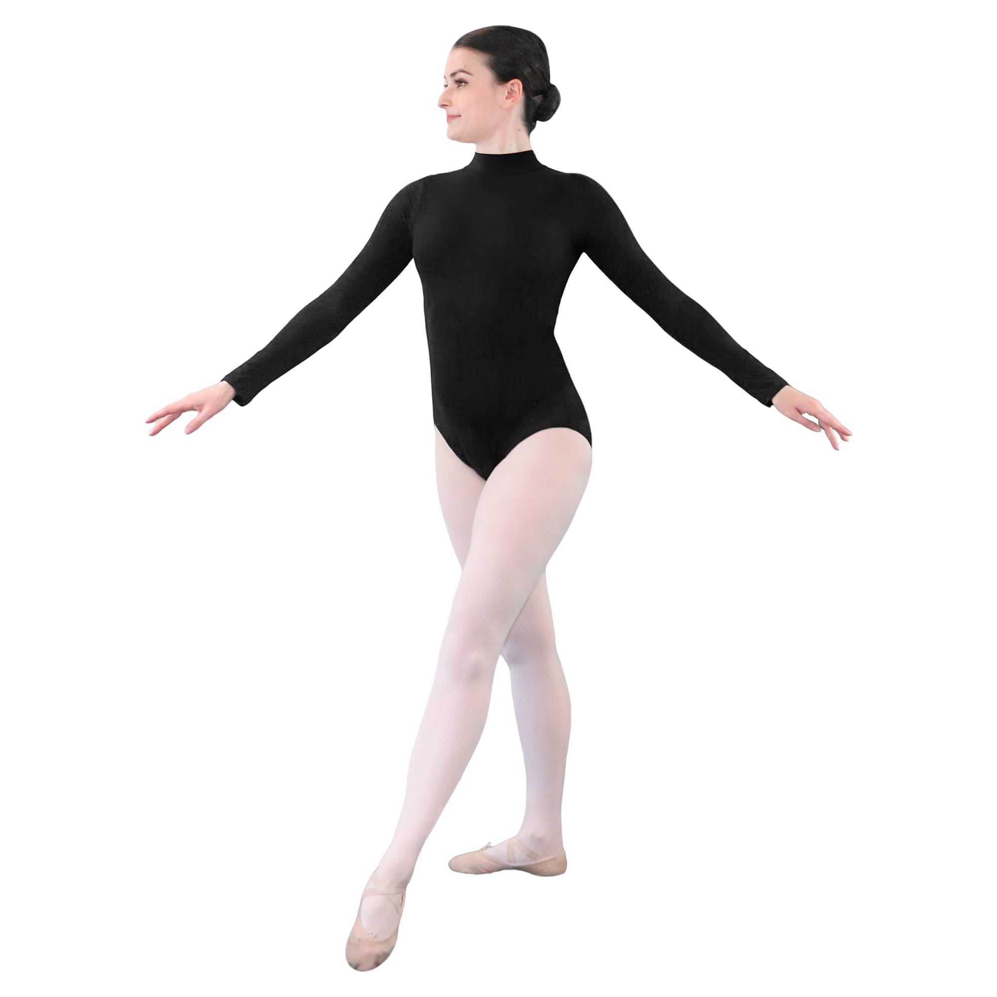 Womens Long Sleeve Turtleneck Dance Leotard