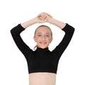 Child Turtleneck Long Sleeve Dance Crop Top