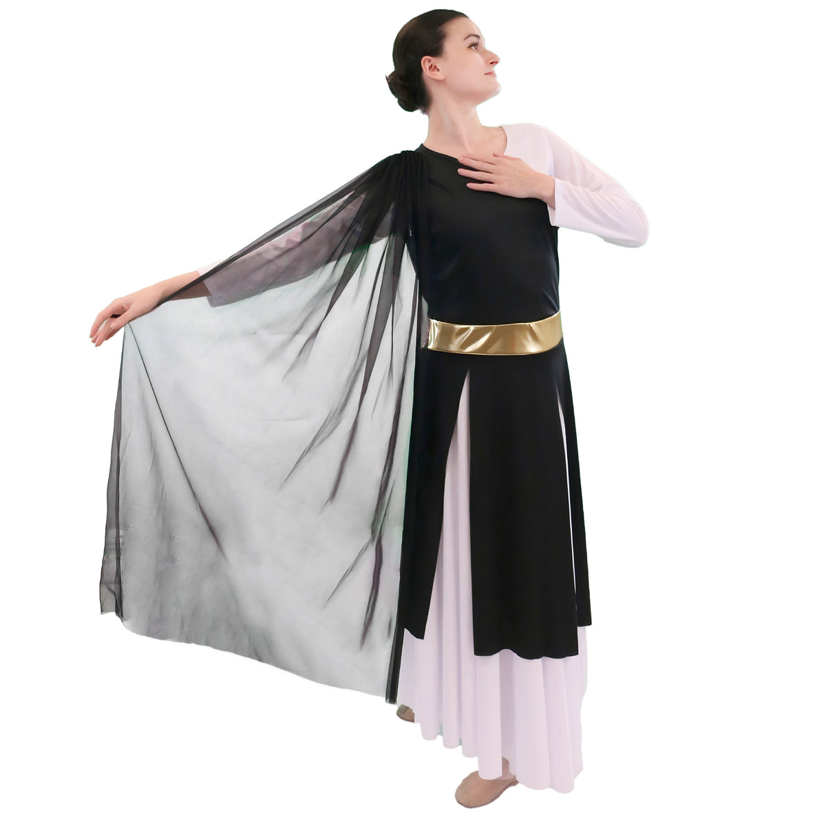 Flowing Elegant Asymmetrical Dance Tunic (dress not included)