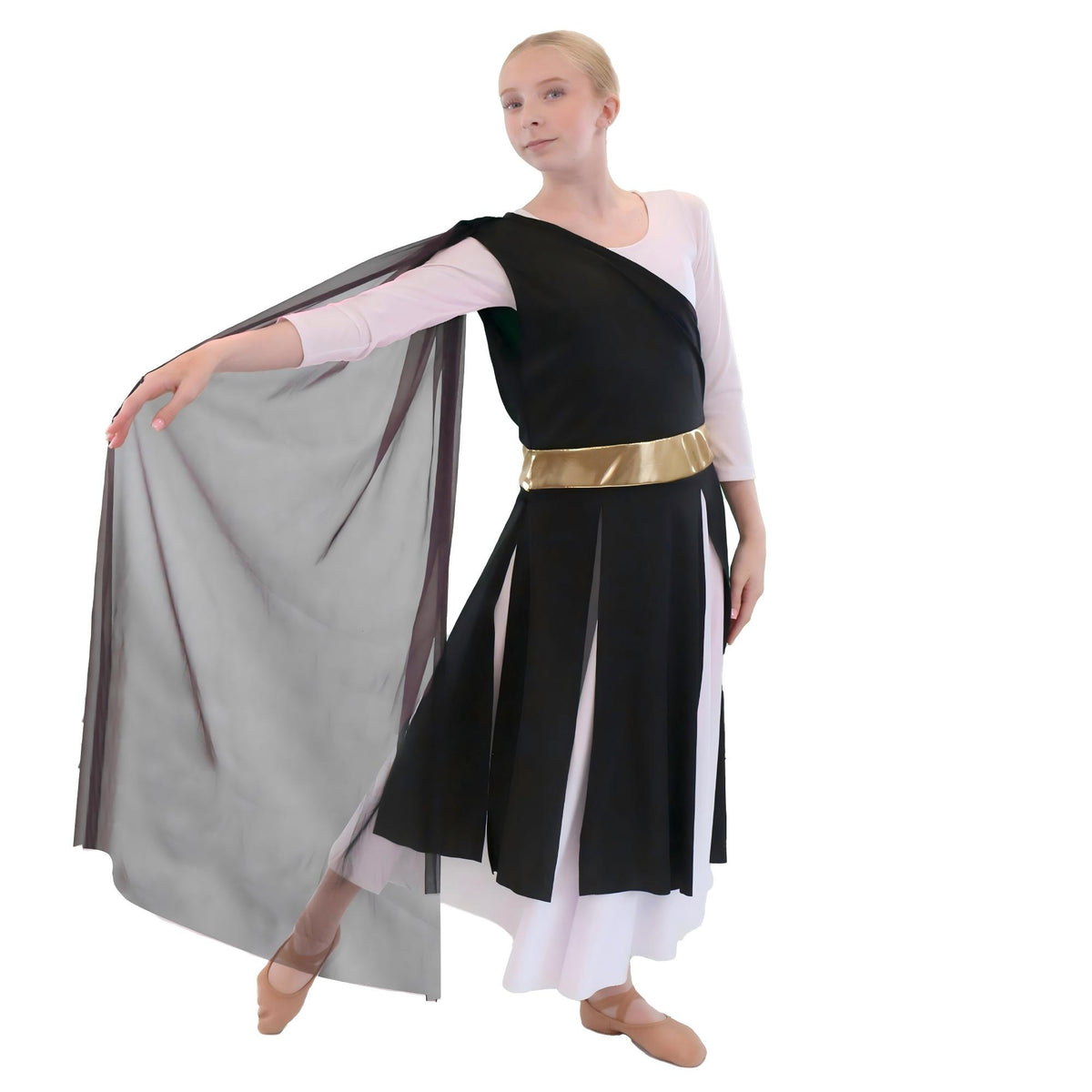 Child Flowing Elegant Asymmetrical Dance Tunic (dress not included)