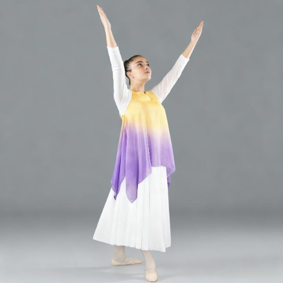 Danzcue Watercolor Chiffon Tunic